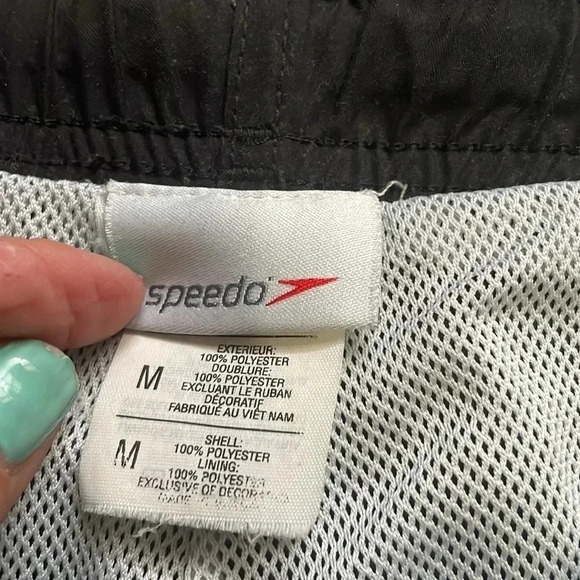 Speedo Men’s black practice joggers Mesh lining Toggle cinch ankle Size M - Picture 4 of 14